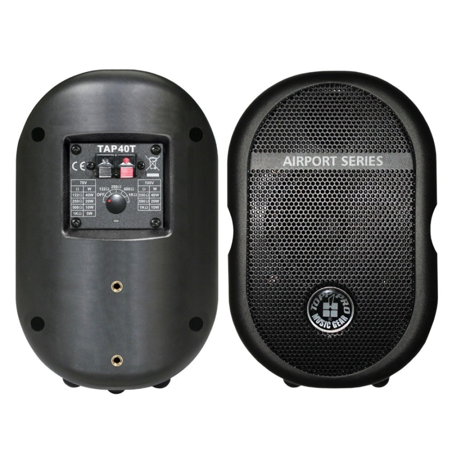 TAP 40T_BLACK Speaker cabinet with transformer